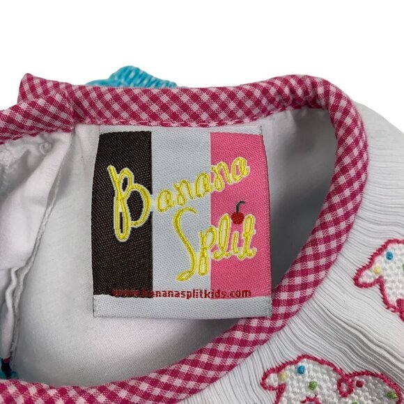 Banana Split Smocked Cupcakes/Birthday Bubble/One-Piece Infant Size 24 Months - Picture 5 of 6